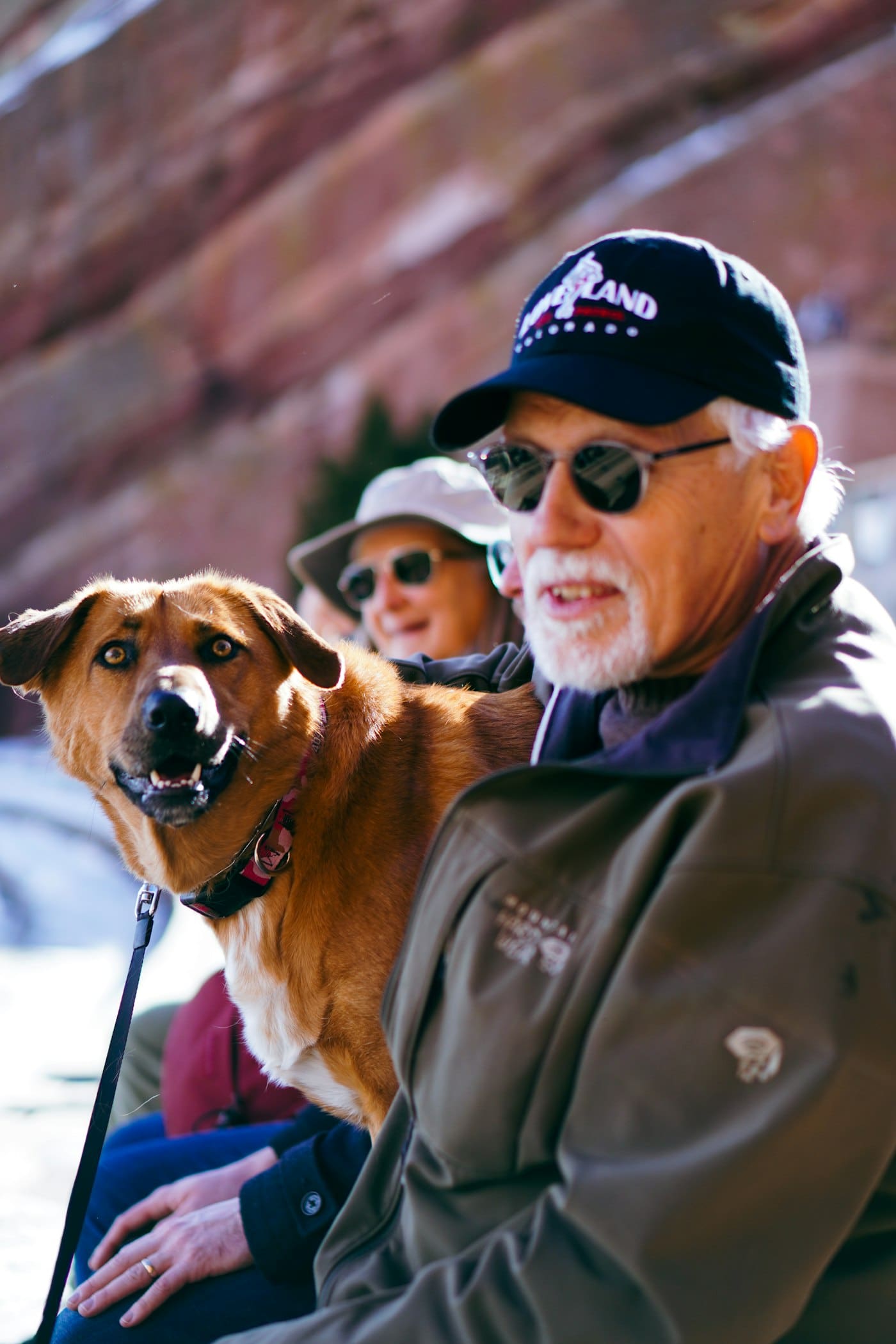 Couple with their dog, Denver